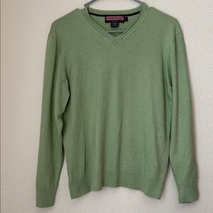 Vineyard Vines Merino Wool Silk Cashmere V Neck Sweater